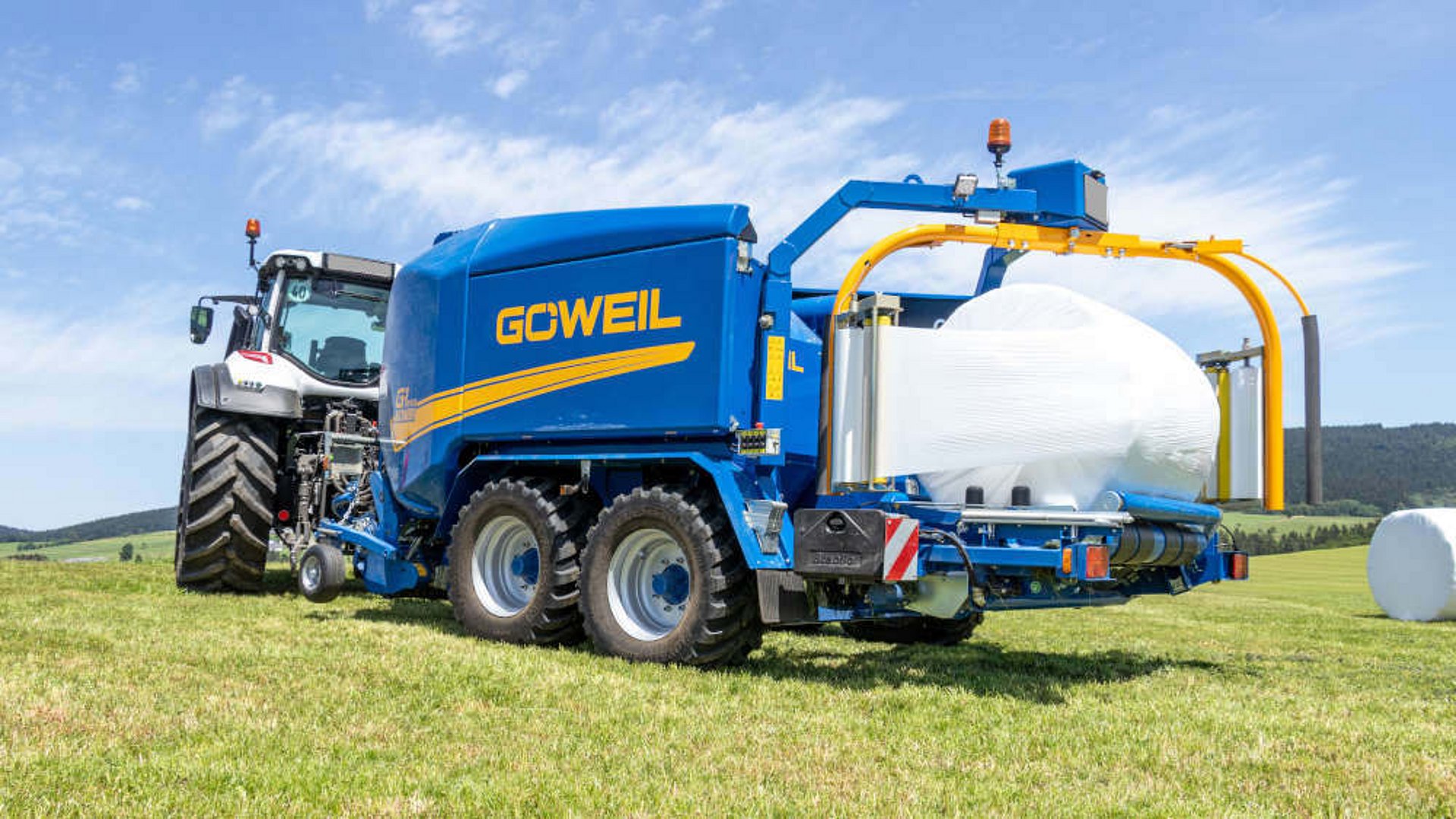 GOWEIL - Going WELL!!! The new Goweil G1 F125 5050 Kombi baler/wrapper  hasn't been in New Zealand very long, but already it's making a huge  impression., By Webbline Agriculture Ltd